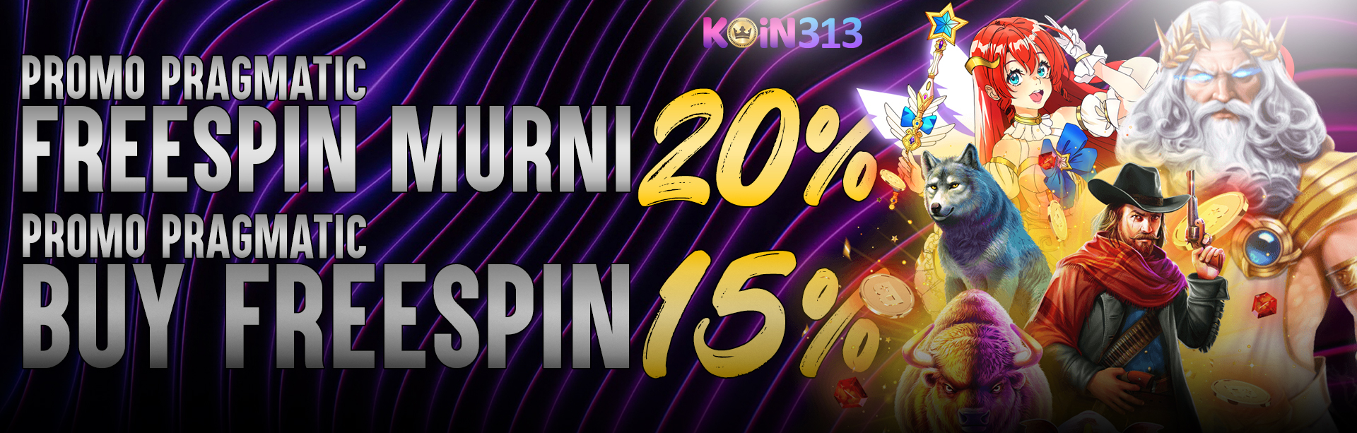 EVENT FREESPIN MURNI 20% & BUY FREESPIN 15% PP